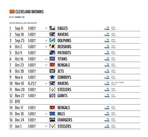 2016 browns schedule|browns 2016 draft.